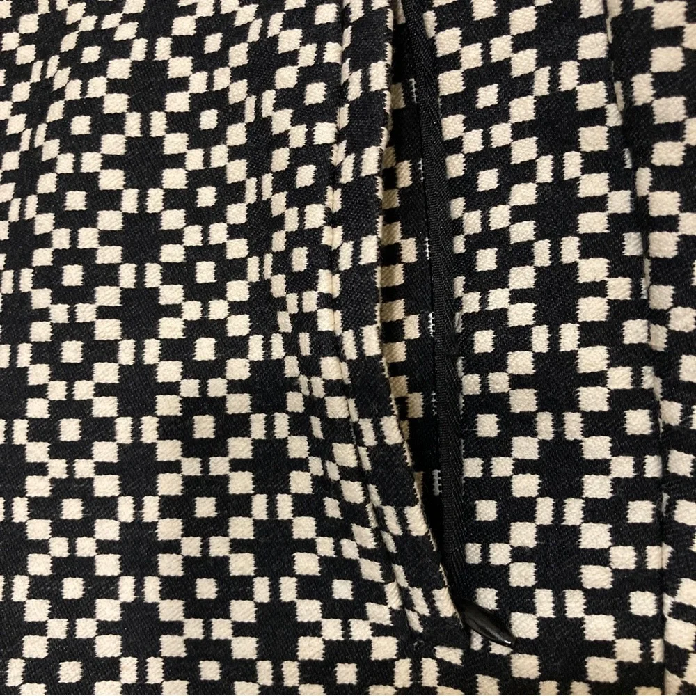 J. Crew Black & White Teddie Pants With Geometric Jacquard - Size 00 - Picture 9 of 13